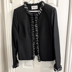 Vintage Albert Nipon black 3 piece suit dress 10